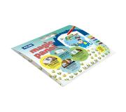 Milan Magic Panel Pack de 5 Rotuladores Lavables Punta Conica 5mm + 6 Laminas con Dibujos para Copiar - Tinta al Agua - Colores Surtidos