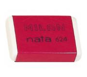 Milan Nata 624 Goma de Borrar - Plastico suave - Versatil - No abrasiva - Color Blanco - Pedido mínimo 24 uds (solo múltiplos de 24)