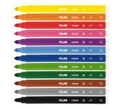 Milan Pack de 12 Rotuladores - Punta Conica 5mm - Tinta al Agua - Lavable - Colores Surtidos