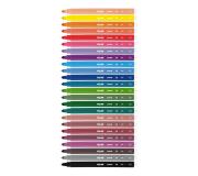 Milan Pack de 24 Rotuladores - Punta Conica 5mm - Tinta al Agua - Lavable - Colores Surtidos