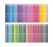 Milan Pack de 50 Rotuladores - Punta Conica 5mm - Tinta al Agua - Lavable - Colores Surtidos