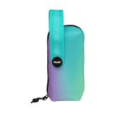 Milan Sunset Green Pack de 4 Estuches Portatodo con Contenido de Serie - Contenido: Goma de Borrar, 2 Sacapuntas, Lapiz de Grafito HB, 3 Boligrafos Capsule, Regla de 15cm, 12 Lapices de Colores Ergo y 12 Rotuladores