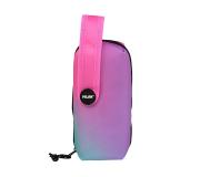 Milan Sunset Pink Pack de 4 Estuches Portatodo con Contenido de Serie - Contenido: Goma de Borrar, 2 Sacapuntas, Lapiz de Grafito HB, 3 Boligrafos Capsule, Regla de 15cm, 12 Lapices de Colores Ergo y 12 Rotuladores