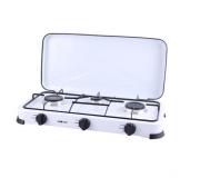 Muvip Cocina de Gas 3 Fuegos - Encendido Manual - Rejillas Extraibles - Tapa Protectora