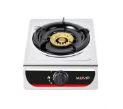 Muvip Cocina de Gas Inox 1 Fuego - Encendido Piezoelectrico - Quemador Desmontable