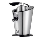Muvip Exprimidor Electrico Inox 600W - Cuerpo, Mango y Filtro de Acero Inoxidable - Sistema Antigoteo - 2 Tamaños de Conos