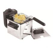 Muvip Freidora 1.5L 1000W - Acero Inoxidable - Antiadherente - Ajuste de Temperatura - Asas Tacto Frio