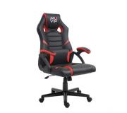 Muvip GM1000 Silla Gaming - Reposabrazos Acolchados - Cojin Lumbar - Atura Regulable - Piston Clase 2 - Sistema de Bloqueo - Color Negro/Rojo