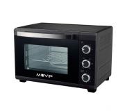Muvip Horno 1600W 25L - Regulador de Temperatura 100º-230º - Exterior de Acero con Revestimiento - Selector de Tiempo - Puerta de Cristal Templado