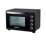 Muvip Horno 2000W 48L - Regulador de Temperatura 100º-230º - Exterior de Acero con Revestimiento - Selector de Tiempo - Puerta de Cristal Templado