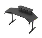 Muvip Mesa Gaming PRO1500 XL Fibra Carbono - Luz RGB Sound
