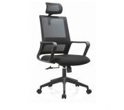 Muvip Silla de Oficina OF1100 - Piston Clase 2 - Mecanismo de Inclinacion - Reposacabezas - Respaldo de Malla Transpirable - Ajuste de Altura - Peso Max. 120kg