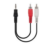 Nanocable Cable Audio Estereo Jack 3.5mm Macho a 2x RCA Macho 0.30m - Color Negro