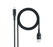 Nanocable Cable Lightning A USB A/M - Mallado - 1m - Color Negro