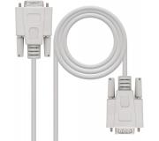 Nanocable Cable Serie RS232 DB9 Macho a DB9 Hembra 3m - Color Beige