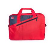NGS Ginger Maletin para Portatil 15.6" - Acolchado Interior - 2 Compartimentos y Bolsillo Exterior - Color Rojo