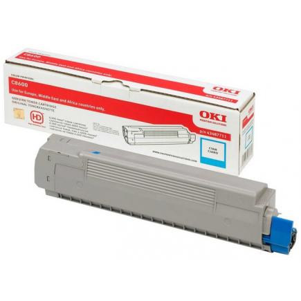 Oki C8600 / C8800 Cyan Cartucho de Toner Original - 43487711