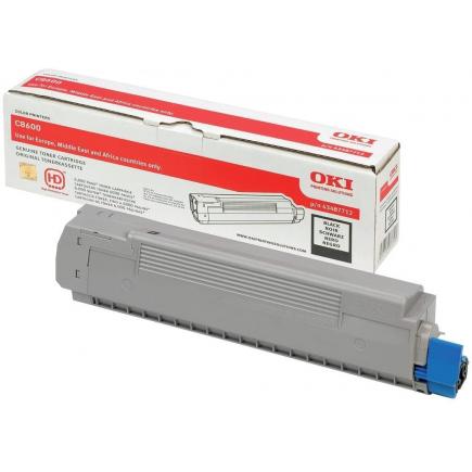 Oki C8600 / C8800 Negro Cartucho de Toner Original - 43487712