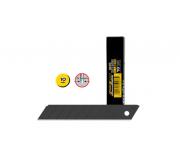 Olfa Pack de 10 Cuchillas de Respuesto Negras para Cuters Olfa - 8 Segmentos - Ancho 18mm