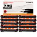 Pack 10 Toner compatibles TN1050 / TN-1050 para Brother DCP-1510 1512 1610W 1612W - HL-1110 1210W 1212W 1112 - MFC-1810 1910W