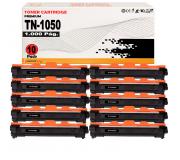Pack 10 Toner compatibles TN1050 / TN-1050 para Brother DCP-1510 1512 1610W 1612W - HL-1110 1210W 1212W 1112 - MFC-1810 1910W