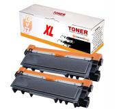 Pack 2x Compatible Brother TN2320 / TN2310 XL Negro Cartucho de Toner TN-2320 / TN-2310 (ALTA CAPACIDAD / JUMBO)