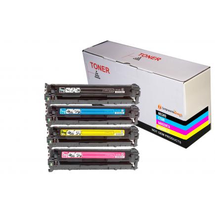 Compatible Pack 4 HP CE320A / CE321A / CE322A / CE323A Cartuchos de Toner 128A