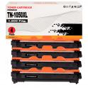 Pack 4 Toner compatibles TN1050 XL / TN-1050 para Brother DCP-1510 1512 1610W 1612W - HL-1110 1210W 1212W 1112 - MFC-1810 1910W (Alta Capacidad Jumbo)