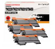 Pack 4 Toner Compatibles TN2220 / TN-2220 para Brother DCP 7055 7060 7065 7070 - Fax 2840 2940 - HL 2130 2132 2135 2240 2250 2270 2310 - MFC 7360N 7460 7860