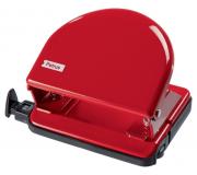 Petrus 52 Taladro Perforador Clasico Metalico - Hasta 20 Hojas - Marcas de Formato - Facil Vaciado - Punzones 5.5mm - Color Rojo