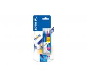 Pilot Pack de 6 Recambios para Frixion Ball y Frixion Clicker - Punta de Bola Redonda 0.7mm - Trazo 0.4mm - Colores: 3x Azul, 1x Azul Claro, 1x Violeta y 1x Rosa