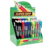 Pilot SuperGrip H185 Expositor de 60 Portaminas - Trazo 0.5mm - Mina HB - Colores Surtidos