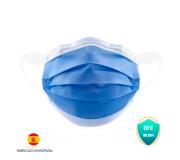 ProSafe Pack 40 Mascarillas Quirurgicas COMFORT Desechables Tipo IIR - BFE >99.91% - Certificado CE - UNE EN 14683:2019+AC:2019 - Fabricado en España - Clip Nasal Ajustable - 3 Capas - Color Azul