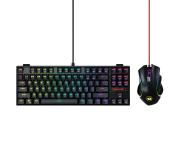 Redragon Pack Gaming Teclado Mecanico Kumara K552 USB + Raton Griffin M607 USB 7200dpi - Iluminacion RGB - Antighosting - Uso Diestro - Cables de 1.80m