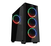 Redragon Sideswipe GC601 Caja Torre ATX, Micro ATX, Mini-ITX - Laterales Cristal Templado - Iluminacion LED ARGB - Tamaño HDD 2.5", 3.5" - USB 3.0, USB 2.0 y Audio - 4 Ventiladores Incluidos - Soporta Refrigeracion Liquida