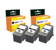 Compatible Pack Canon PG40 / PG50 X2 Negro + CL41 / CL51 Tricolor Cartuchos de Tinta