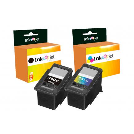 Compatible Pack Canon PG540XL Negro + CL541XL Tricolor Cartuchos de Tinta