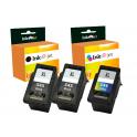 Compatible Pack Canon PG545XL Negro X2 + CL546XL Tricolor Cartuchos de Tinta