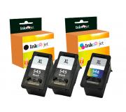 Compatible Pack Canon PG545XL Negro X2 + CL546XL Tricolor Cartuchos de Tinta