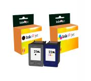 Compatible Pack HP 21XL Negro + HP 22XL Tricolor Cartuchos de Tinta