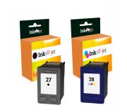 Compatible Pack HP 27 Negro + HP 28 Tricolor Cartuchos de Tinta