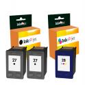 Compatible Pack HP 27 X2 Negro + HP 28 Tricolor Cartuchos de Tinta