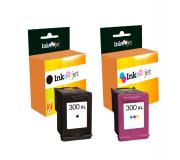 Compatible Pack HP 300XL Negro + HP 300XL Tricolor Cartuchos de Tinta