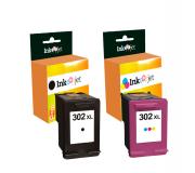 Compatible Pack HP 302XL V3 Negro + HP 302XL Tricolor Cartuchos de Tinta