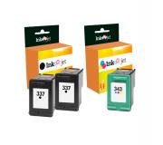 Compatible Pack HP 337 X2 Negro + HP 343 Tricolor Cartuchos de Tinta