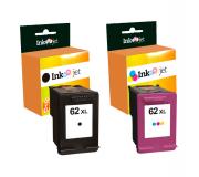 Compatible Pack HP 62XL Negro + Tricolor Cartuchos de Tinta C2P05AE / C2P07AE
