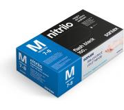 Santex Flash Black Pack de 100 Guantes de Nitrilo Talla M - Sin Polvo - Libre de Latex - Ambidiestros - No Esteriles - Color Negro