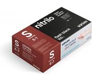 Santex Flash Black Pack de 100 Guantes de Nitrilo Talla S - Sin Polvo - Libre de Latex - Ambidiestros - No Esteriles - Color Negro