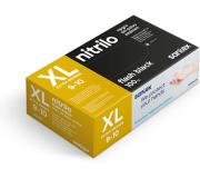 Santex Flash Black Pack de 100 Guantes de Nitrilo Talla XL - Sin Polvo - Libre de Latex - Ambidiestros - No Esteriles - Color Negro