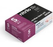 Santex Nitriflex Black Soft Pack de 100 Guantes de Nitrilo para Examen Talla S - Sin Polvo - Libre de Latex - Ambidiestros - No Esteriles - Color Negro
